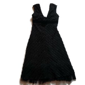 Alexia Admor New York black ruffle cocktail party  dress Large